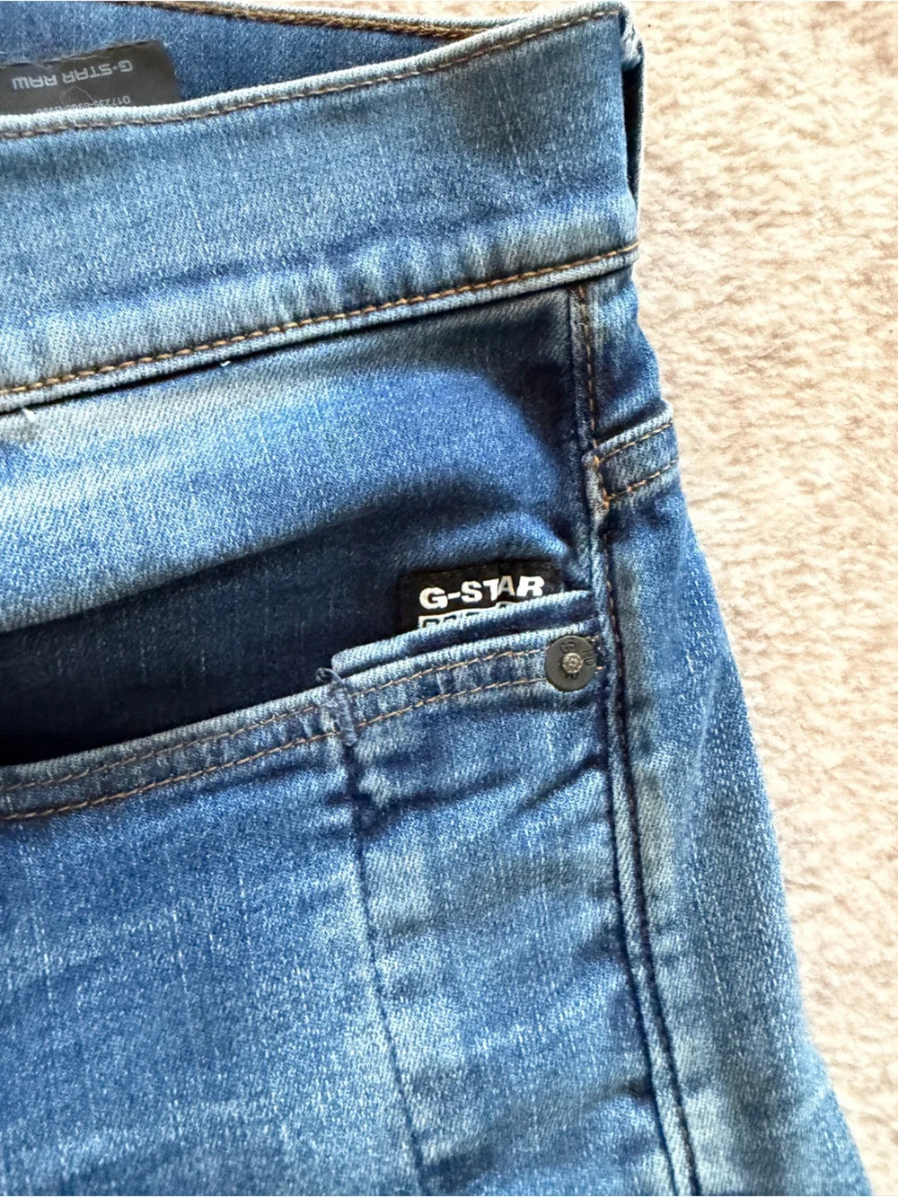 Men’s G‑Star RAW “Lancet Skinny” Jeans — 34W x 32L (Raw Denim)